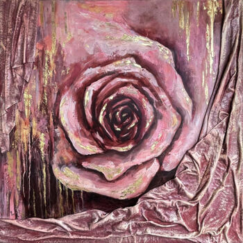 Картина под названием "Mystery of the Rose…" - Sasha Tovstik, Подлинное произведение искусства, Масло Установлен на Деревянн…