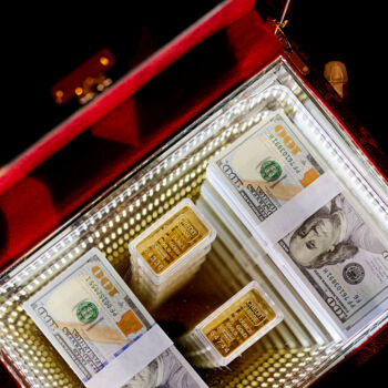 "Louis treasure box" başlıklı Heykel Phantom Art tarafından, Orijinal sanat, Kumaş