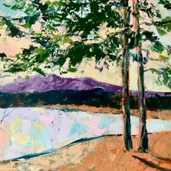 Peinture intitulée "Dreaming by the Lak…" par Alexandra Jagoda, Œuvre d'art originale, Huile Monté sur Châssis en bois