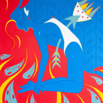 "Words Hurt" başlıklı Tablo Apollinaria Manko tarafından, Orijinal sanat, Petrol