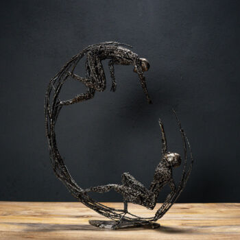 Scultura intitolato "Unità - Metal sculp…" da Manuel Quaresima, Opera d'arte originale, Metalli