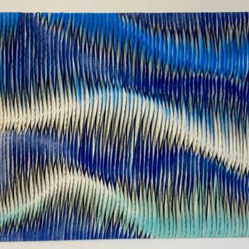 纺织艺术 标题为“Tableau sculpture a…” 由Yasmina Kijek, 原创艺术品, 布 安装在木质担架架上