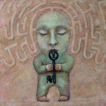 Malarstwo zatytułowany „" Осознание "” autorstwa Volodymyr Gusiev, Oryginalna praca, Akryl