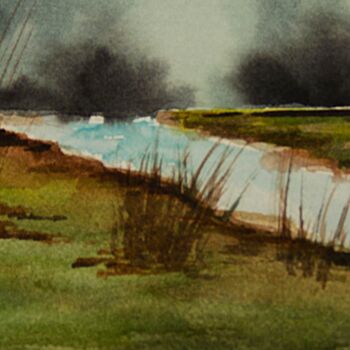 Malarstwo zatytułowany „Ruscello” autorstwa Mtf, Oryginalna praca, Akwarela