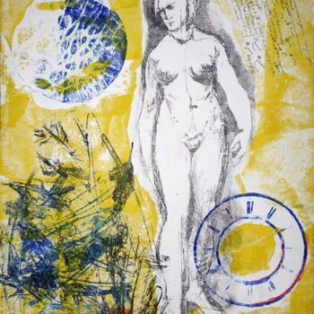 "Pregnant Eve leavin…" başlıklı Baskıresim Xavier Debeerst tarafından, Orijinal sanat, Monotip