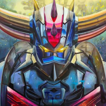 "GOLDORAK" başlıklı Tablo Vincent Bardou tarafından, Orijinal sanat, Akrilik Ahşap Sedye çerçevesi üzerine monte edilmiş