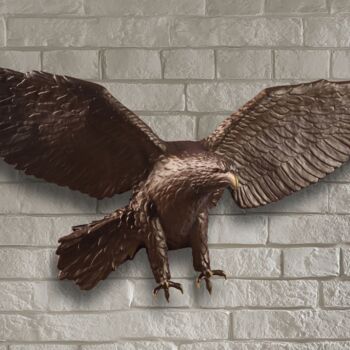 Skulptur mit dem Titel "Eagle relief." von Serguei Zlenko, Original-Kunstwerk, Giesserei