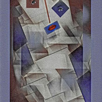 Digitale Kunst mit dem Titel "Portrait of S" von Charles Talkoff, Original-Kunstwerk, 2D digitale Arbeit