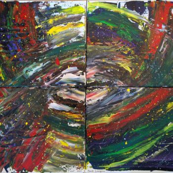 Malerei mit dem Titel "Freed" von Sarah Leseigneur, Original-Kunstwerk, Acryl Auf Keilrahmen aus Holz montiert