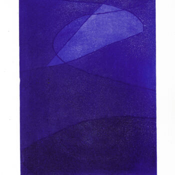 Gravures & estampes intitulée ""Composition en vio…" par Paz Borquez-Chevallier , Œuvre d'art originale, Gravure