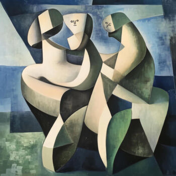 Printmaking titled "Les sourires postcu…" by Le Yack, Original Artwork, Digital Print