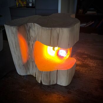 "Gobe lumière" başlıklı Heykel Doa Artistic tarafından, Orijinal sanat, Ahşap