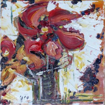 Painting titled "Fantaisie" by Esdez, Original Artwork, Oil Mounted on Wood Stretcher frame