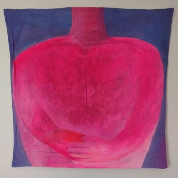 Painting titled "Coeur coeur" by Charlotte Denamur, Original Artwork, Acrylic