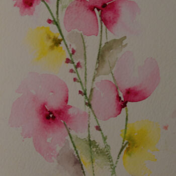 Malarstwo zatytułowany „Fiori di campo” autorstwa Mtf, Oryginalna praca, Akwarela
