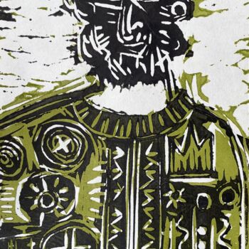 "Zelenskyy: The Man…" başlıklı Baskıresim Susanne Caecilie Walther tarafından, Orijinal sanat, Ksilografi