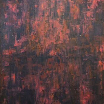 Schilderij getiteld "Introspection" door Sarah Leseigneur, Origineel Kunstwerk, Acryl Gemonteerd op Frame voor houten branca…