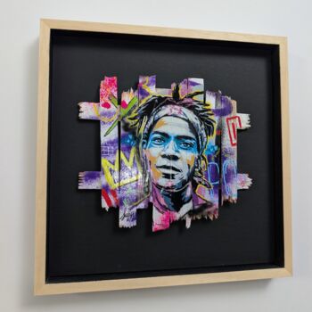 Malarstwo zatytułowany „Basquiat” autorstwa Sufyr, Oryginalna praca, Akryl Zamontowany na Karton