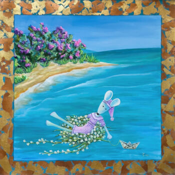 "Origami Boat. Paint…" başlıklı Tablo Sasha Tovstik tarafından, Orijinal sanat, Akrilik