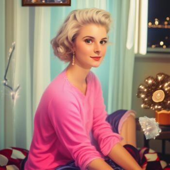 Digital Arts με τίτλο "Summer night" από Abu Green, Αυθεντικά έργα τέχνης, Εικόνα που δημιουργήθηκε με AI