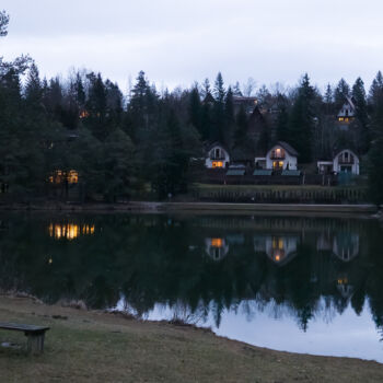 Фотография под названием "Lake Reflections" - Jani Recer, Подлинное произведение искусства, Цифровая фотография