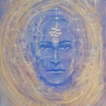 Painting titled "Unalome. Enlightenm…" by Anna Gorlight, Original Artwork, Acrylic Mounted on Wood Stretcher frame