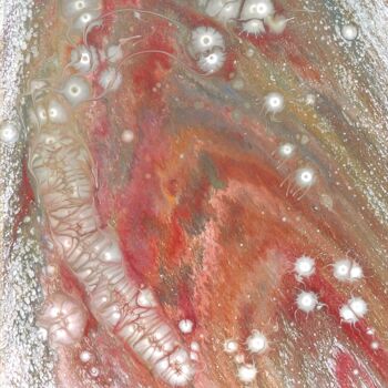 Peinture intitulée "Recherche organique" par Derollepot, Œuvre d'art originale, Acrylique Monté sur Châssis en bois