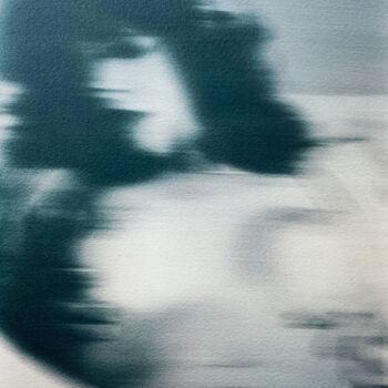 Painting titled "Montagne Noire - II" by - Indigo -, Original Artwork, Oil