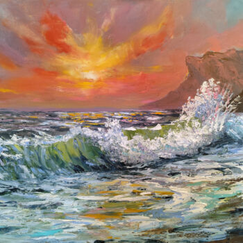 "Riviera su mare" başlıklı Tablo Maria Galan tarafından, Orijinal sanat, Petrol