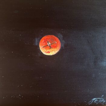 Pintura titulada "Eclipse 2025" por Anna Pavlovich-Naneva, Obra de arte original, Oleo Montado en Bastidor de camilla de mad…