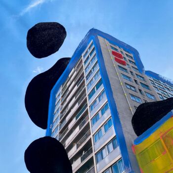 Painting titled "Sinon c'est triste !" by Antoine Alran, Original Artwork, Digital Photography Mounted on Wood Panel