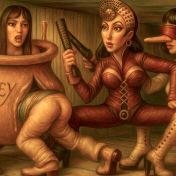 "Velvet Sweat" başlıklı Tablo Spencer John Derry tarafından, Orijinal sanat, AI tarafından oluşturulan görüntü