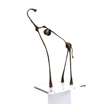 Sculpture titled "Pachy Dali - Elépha…" by Vanessa Renoux, Original Artwork, Metals