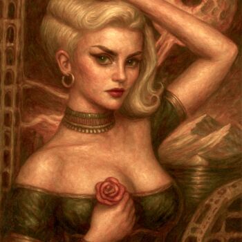 Painting titled "Roxy Whistler" by Spencer John Derry, Original Artwork, AI generated image