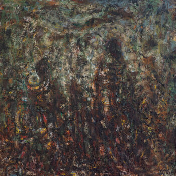 Peinture intitulée "enter darkness" par Christophe Dupin, Œuvre d'art originale, Acrylique