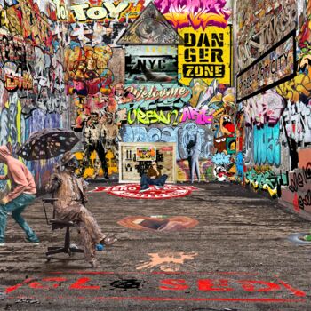 "salle du tag" başlıklı Dijital Sanat Frédéric Agostini tarafından, Orijinal sanat, Dijital Kolaj