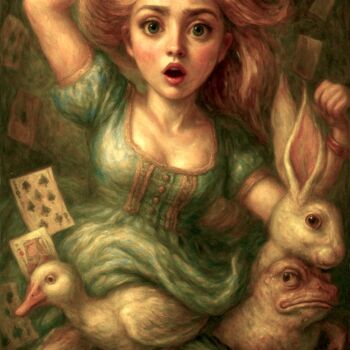 Painting titled "House of Cards" by Spencer John Derry, Original Artwork, AI generated image