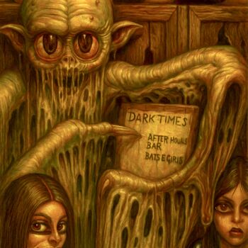 "Dark Times" başlıklı Tablo Spencer John Derry tarafından, Orijinal sanat, AI tarafından oluşturulan görüntü