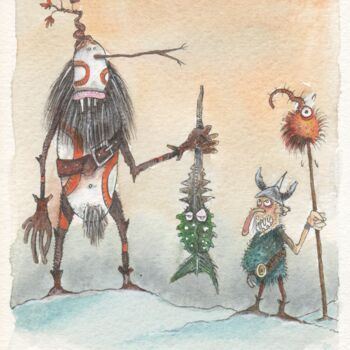 "Tu devais pas appor…" başlıklı Resim Cikrophe tarafından, Orijinal sanat, Suluboya