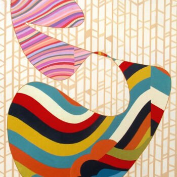 Schilderij getiteld ""Behind the Screen"" door Viktor Miniailo, Origineel Kunstwerk, Tempera