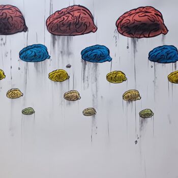 "La chute des cervea…" başlıklı Resim Bruno Nugeron tarafından, Orijinal sanat, Akrilik Karton üzerine monte edilmiş