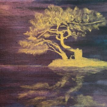 Картина под названием "Island of Two Souls…" - Angelica Fom, Подлинное произведение искусства, Масло Установлен на картон