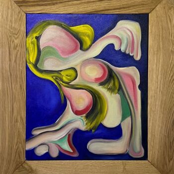 Peinture intitulée "Femme fondue" par Sol Cattino, Œuvre d'art originale, Huile Monté sur Châssis en bois