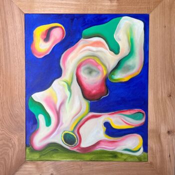 Peinture intitulée "L'œil de Bœuf" par Sol Cattino, Œuvre d'art originale, Huile Monté sur Châssis en bois