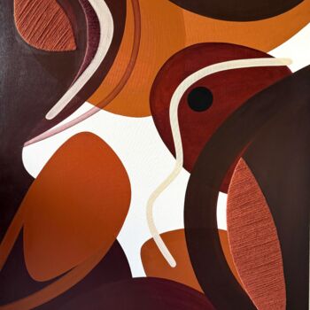 Painting titled "Moroccan valley 1" by Laura Dujoncquoy, Original Artwork, Acrylic Mounted on Wood Stretcher frame