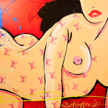 Peinture intitulée "LV lady" par Selwyn Senatori, Œuvre d'art originale, Acrylique
