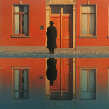 "The Uninvited Man" başlıklı Dijital Sanat Suima tarafından, Orijinal sanat, AI tarafından oluşturulan görüntü