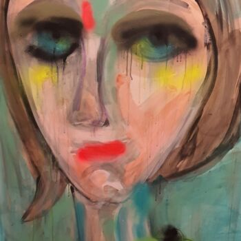 Malarstwo zatytułowany „Das verblassenes Re…” autorstwa Karibou Artist, Oryginalna praca, Akryl Zamontowany na Drewniana ram…