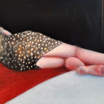 Painting titled "Vertigo 2" by Wilfrid Moizan, Original Artwork, Oil Mounted on Wood Stretcher frame