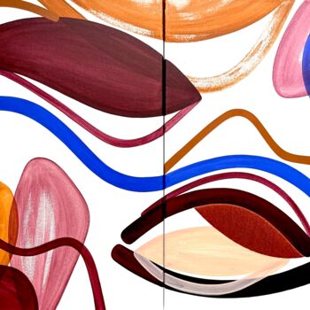 Painting titled "Les Pléades" by Laura Dujoncquoy, Original Artwork, Acrylic Mounted on Wood Stretcher frame